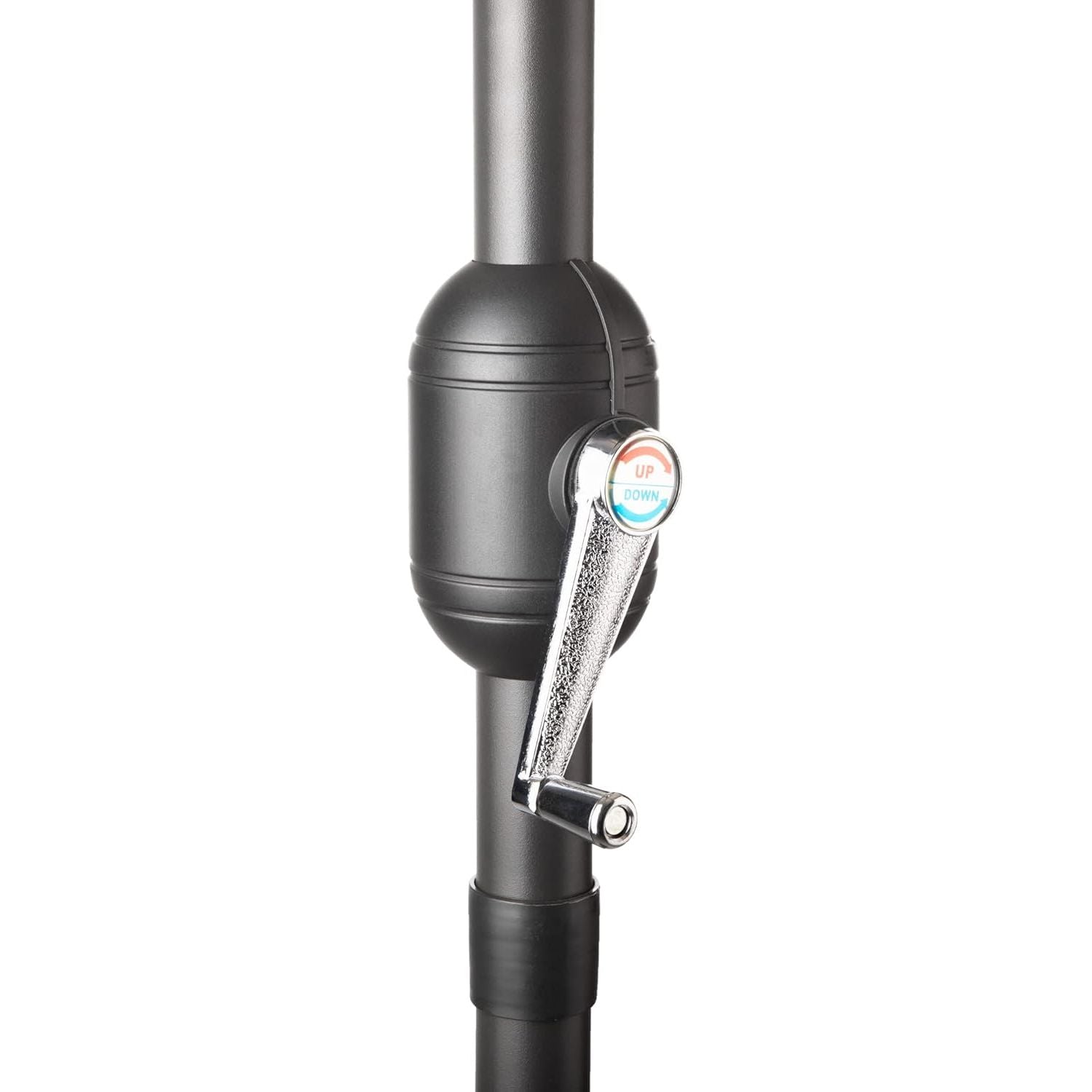 2.7m Round Parasol Blue with Tilt Push Button Crank Handle Garden Patio Shade