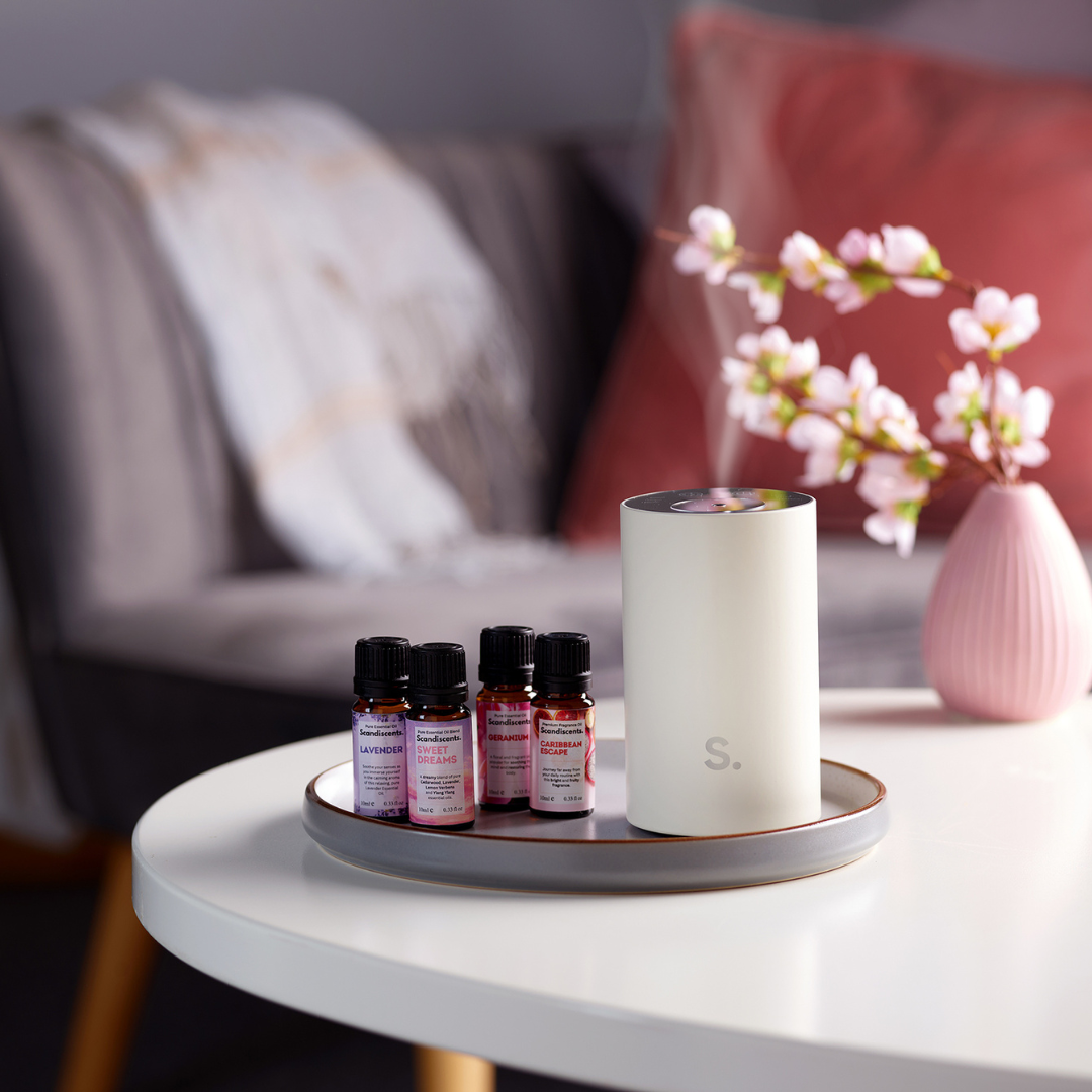 Waterless Oil Diffuser Cordless Essential Oil Diffuser Portable Halo Scandiscents