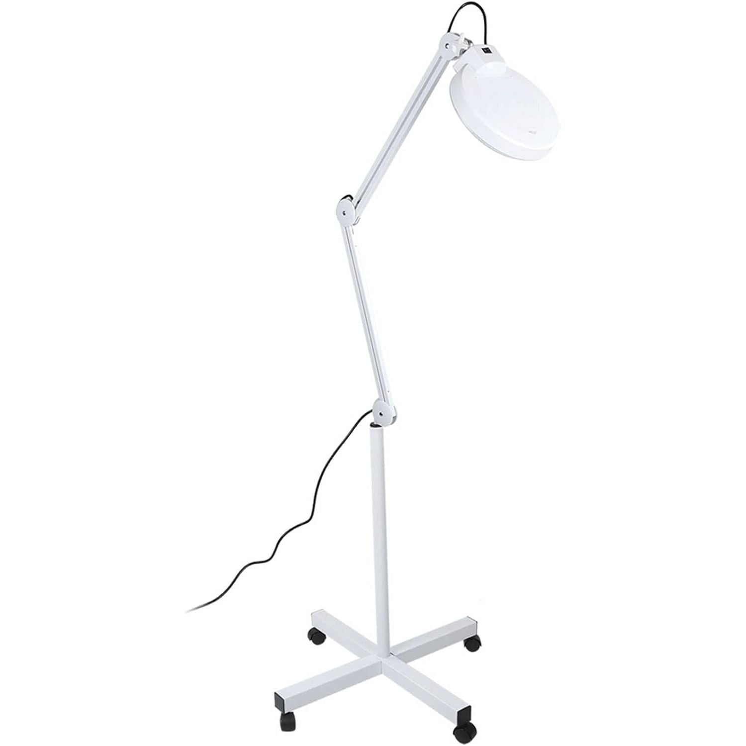 5X Magnifying Floor Lamp with Wheels – Adjustable Arm for Beauty & Tattoo