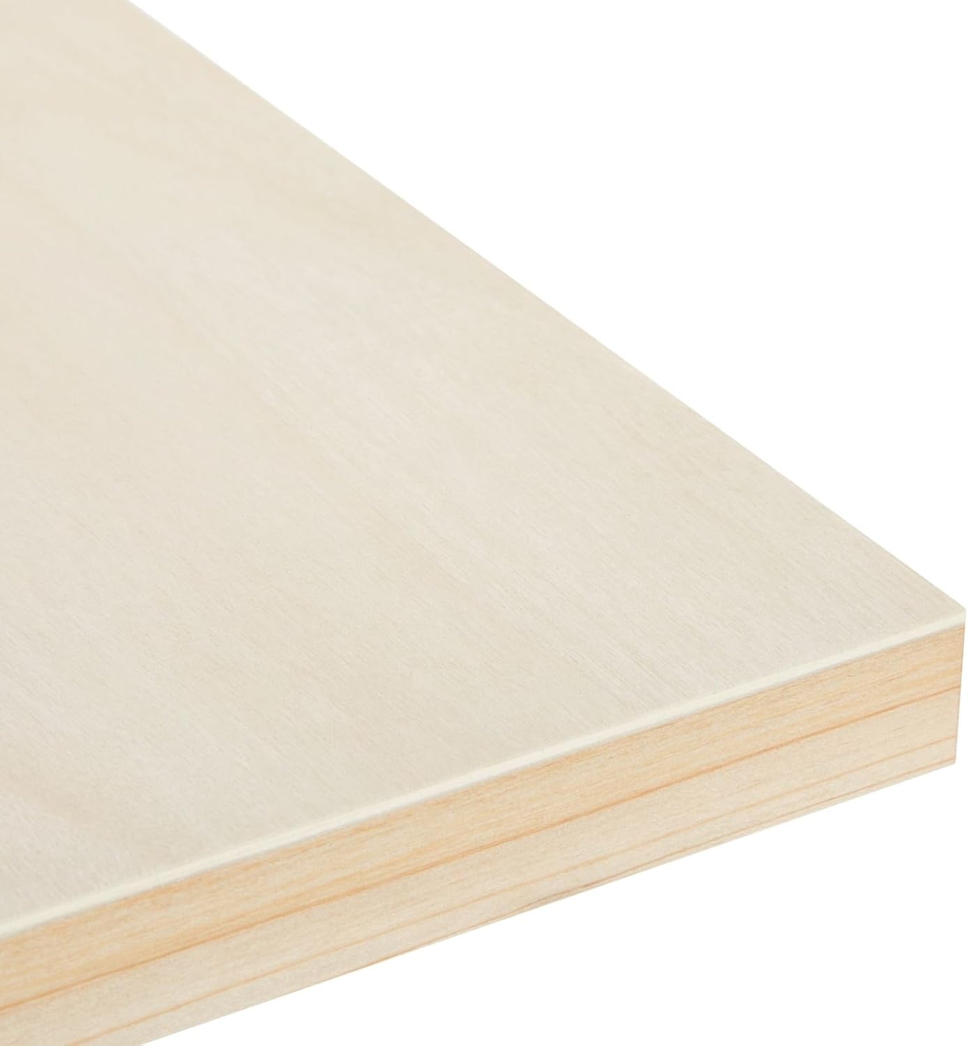 Plain wooden sheet on a white background