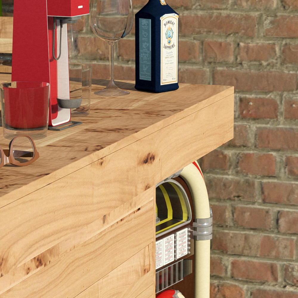 Garden Bar Outdoor Wooden Drinks Bar Rustic Patio Entertaining