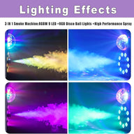 700W Fog Machine with Remote 9 RGB LED and Disco Ball Lights Uking - Massive Discounts