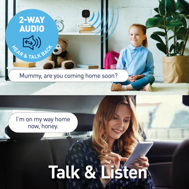 2K Indoor WiFi Security Camera Night Vision Two Way Audio Swann Evo Smart Camera