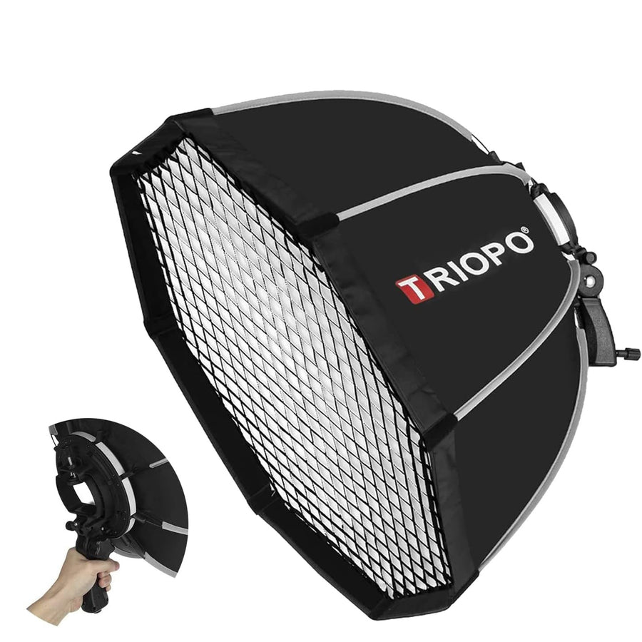 Triopo 55cm Octagon Softbox with Honeycomb Grid for Speedlite Flash