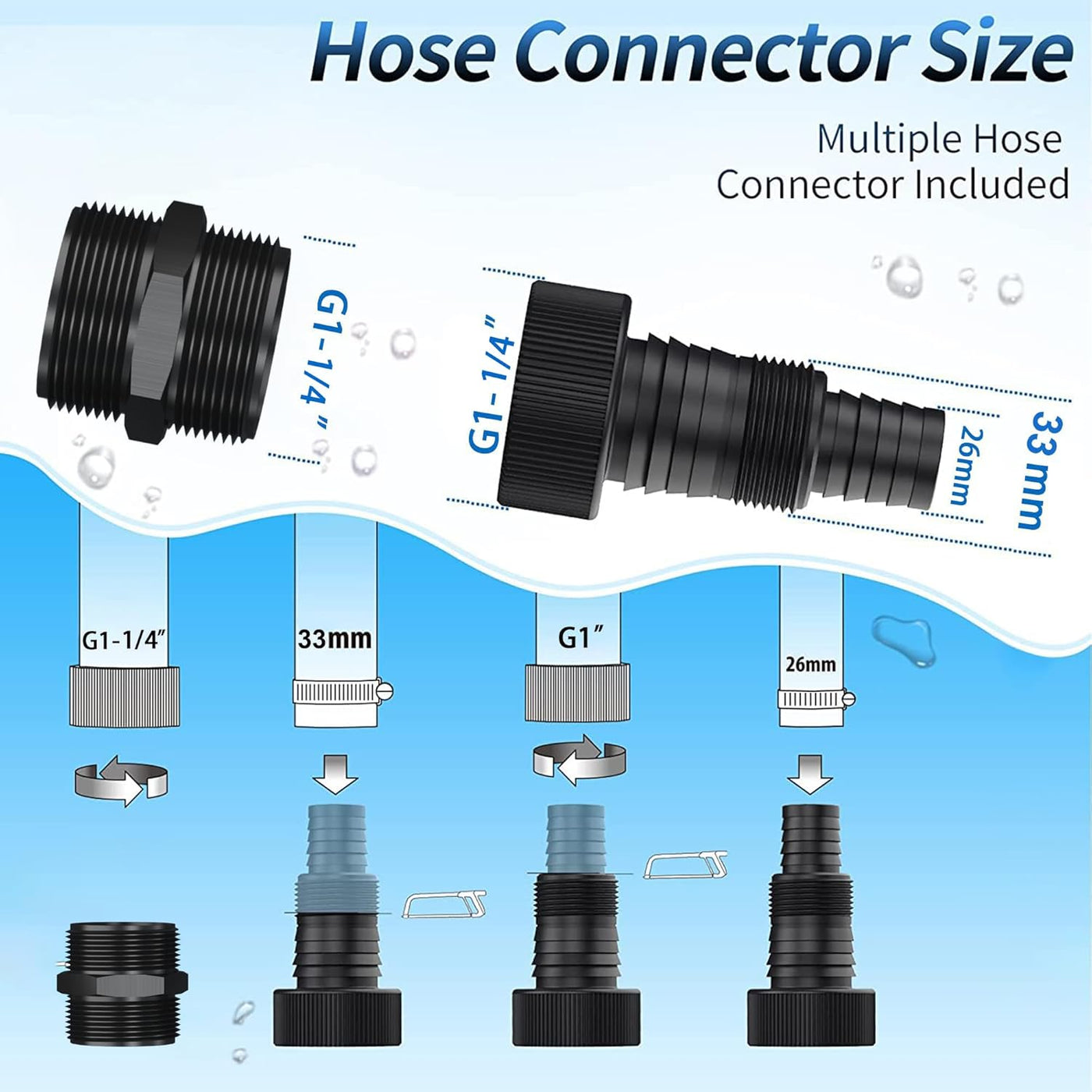 Submersible Water Pump 400W 8250L/H Stainless Steel Float Switch FOTING
