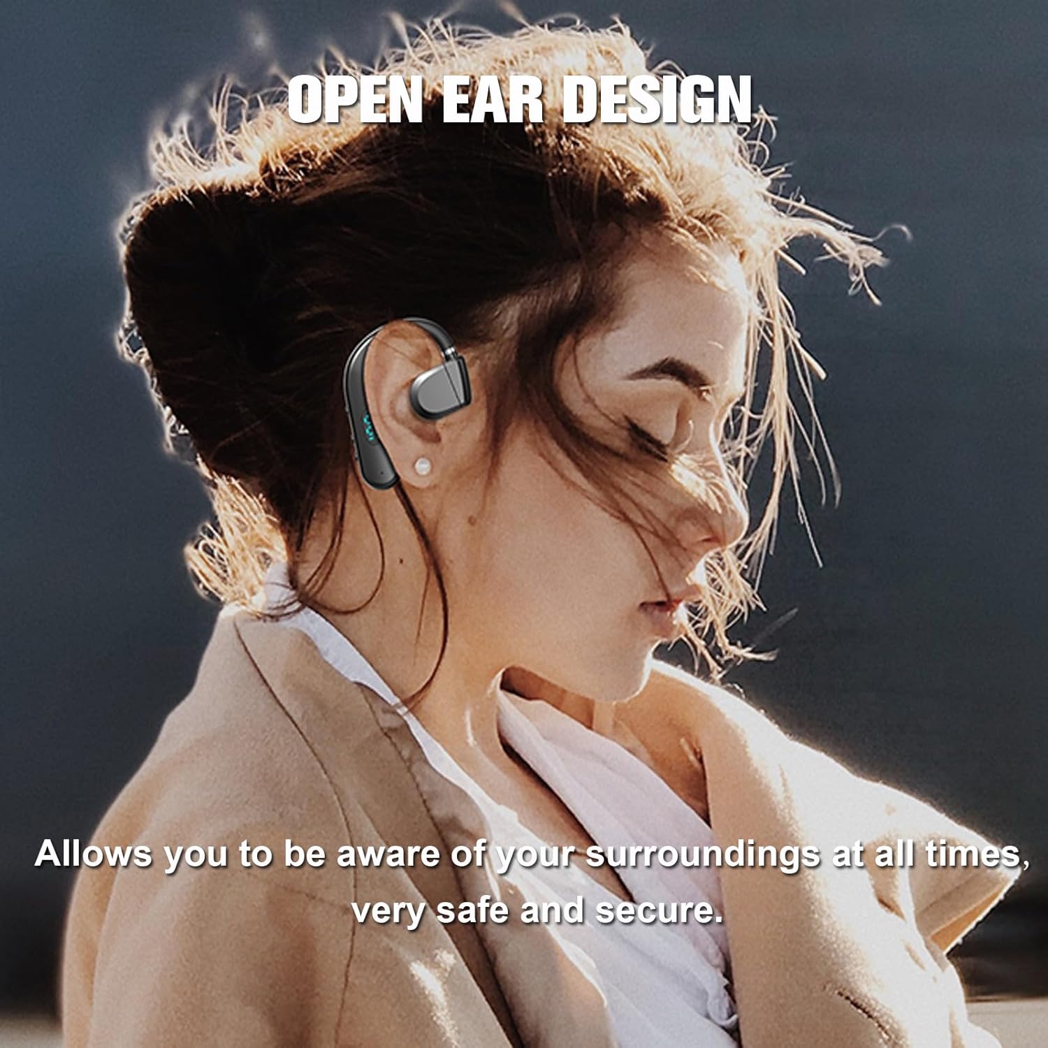 Bone Conduction Bluetooth 5.3 Headphones HiFi Sound Adjustable Sports Xmenha