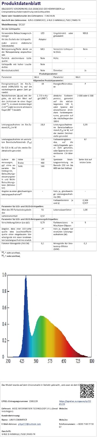 Makeup Mirror 58x46cm 15 LED Bulbs Bluetooth Hollywood Vanity FENCHILIN Lighted