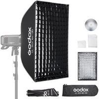 Rectangular Softbox 60x90cm Bowens Mount Grid Diffuser Quick Setup Studio Godox