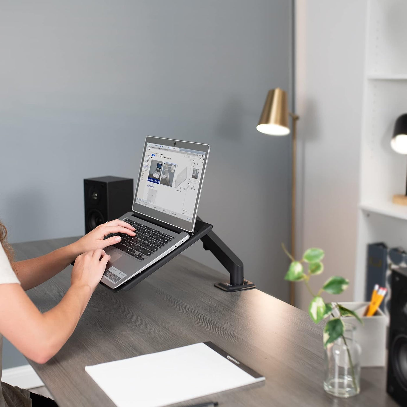 Laptop Tray Holder VESA 100mm Mount Notebook Shelf Stand VIVO STAND-LAP2