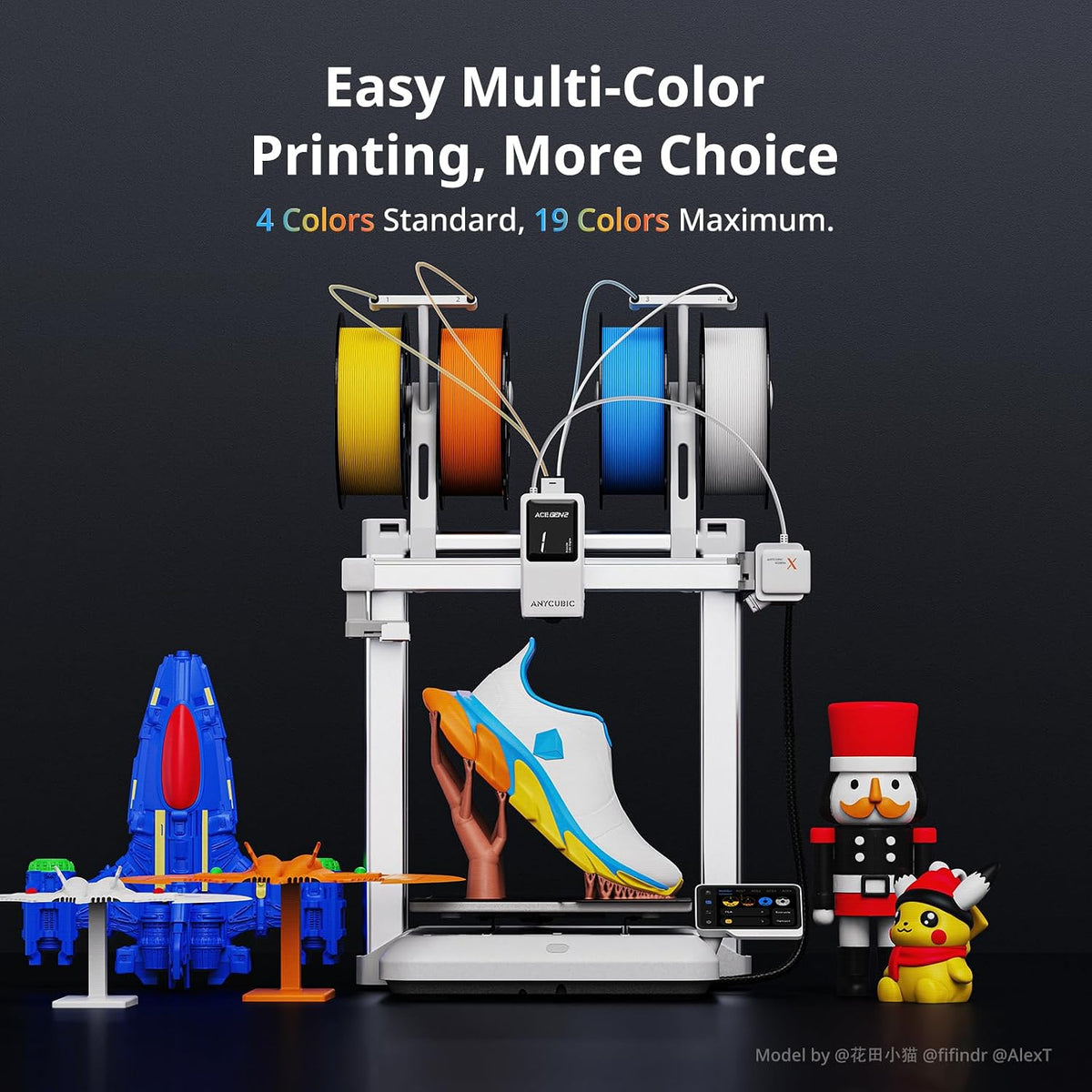 Multicolor 3D Printer Kobra X ACE 2nd Gen Technology High Precision Anycubic