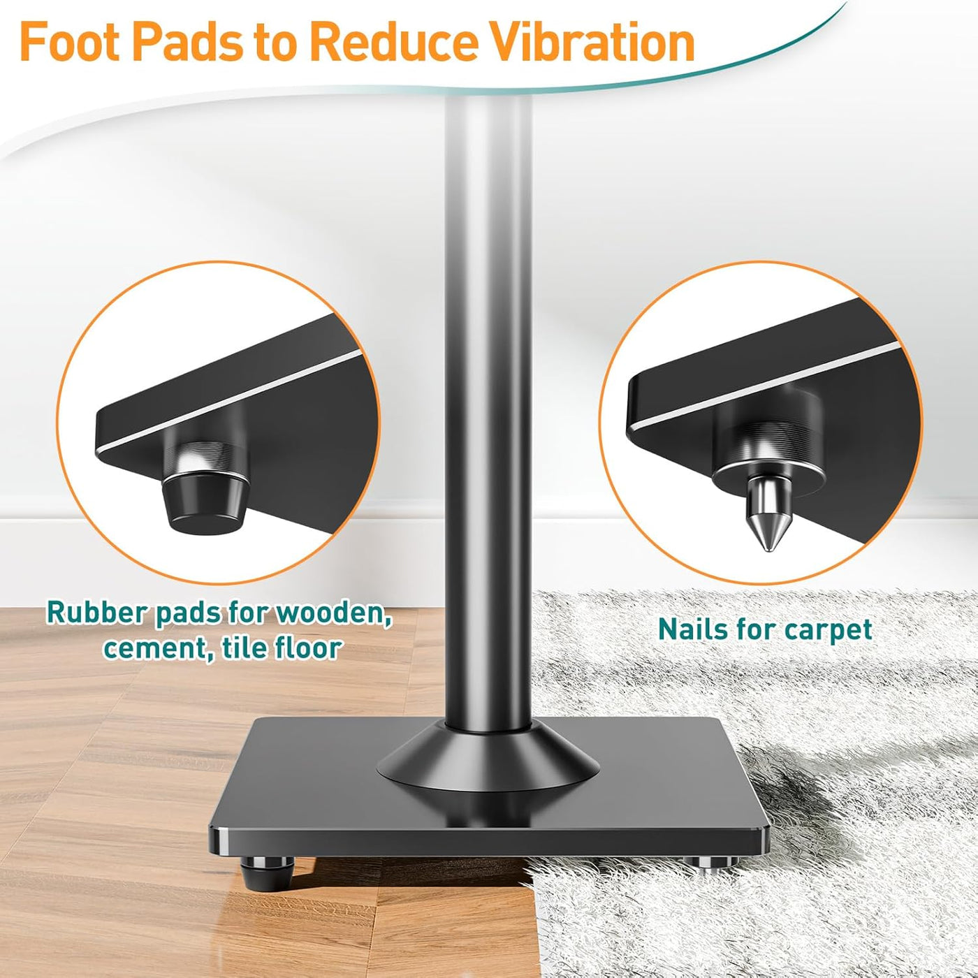 Speaker Stands Pair Adjustable for Sonos ERA100, One, One SL Play:1 ELIVED