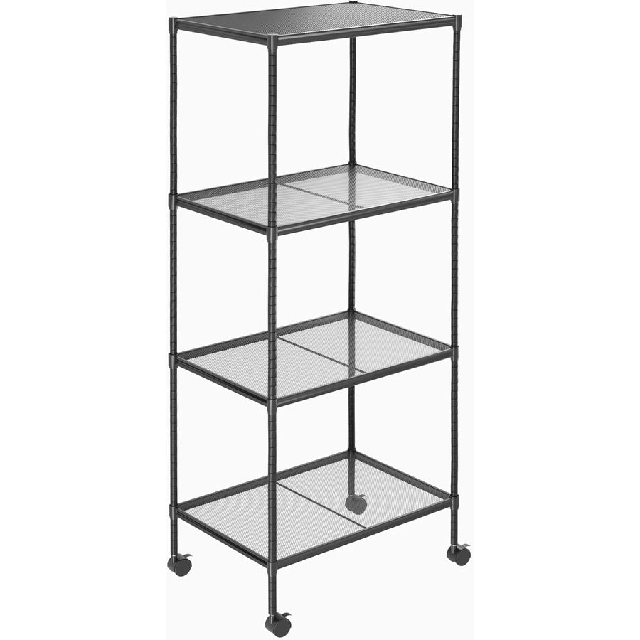 OVICAR 4-Tier Adjustable Wire Storage Rack w/ Wheels, Steel Shelf Organizer - Massive Discount