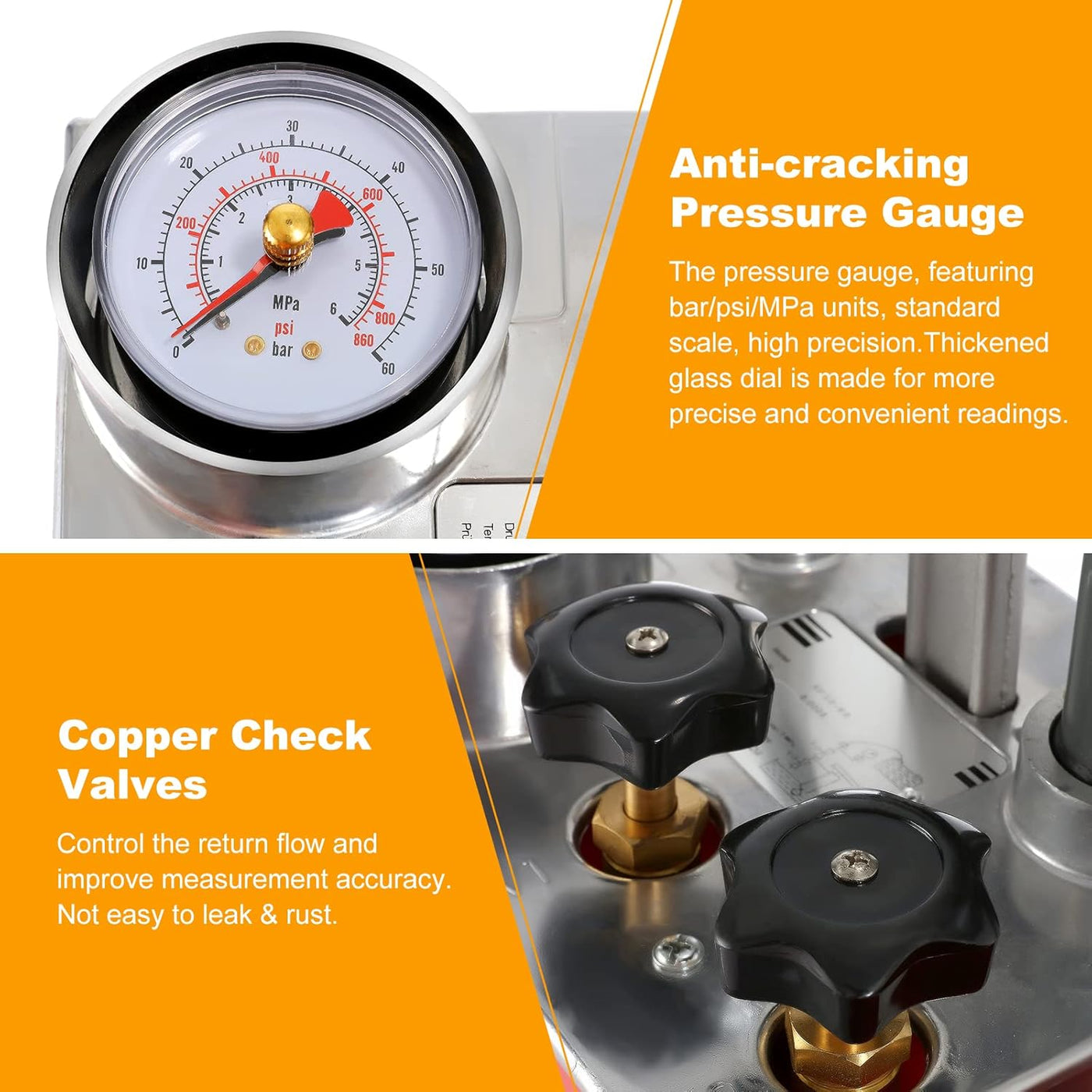 Pressure Test Pump 12L 0-60Bar Plumbing Water Leakage Dyna Living