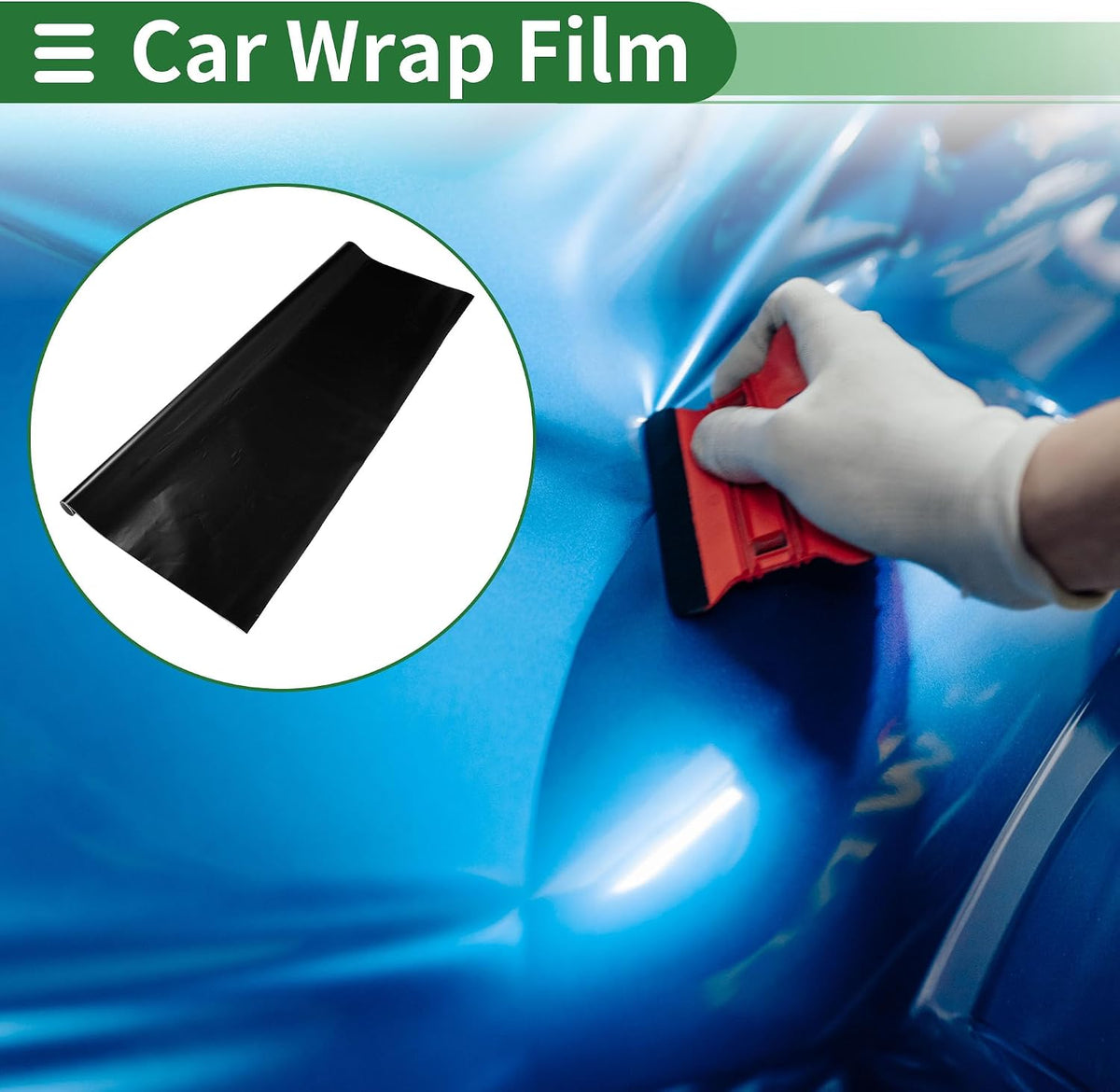 Car Wrap Vinyl 20ft x 59.84 Inch Matte Black Protective PVC Film Motoforti Roll