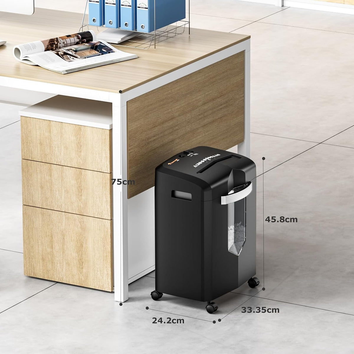 Paper Shredder 12 Sheet Micro Cut Heavy Duty Home Office Document Bonsaii