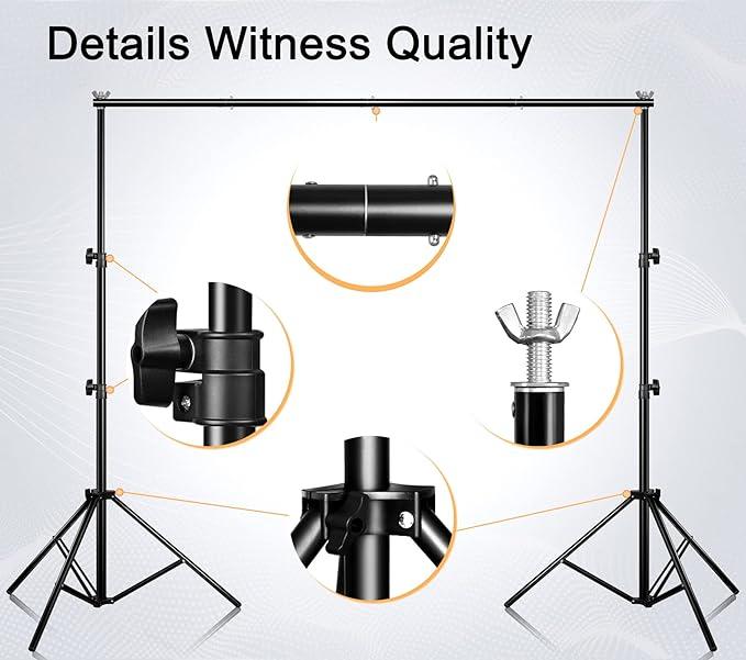 Adjustable Backdrop Stand Kit 3mx2m (9.8ft by 6.5ft) Photography Frame - Massive Discounts