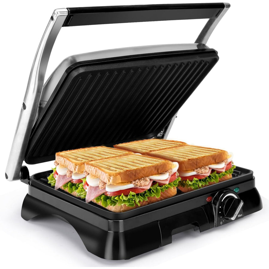 Panini Press 2000W Sandwich Toaster 180° Flat Open Large Grill Aigostar Electric
