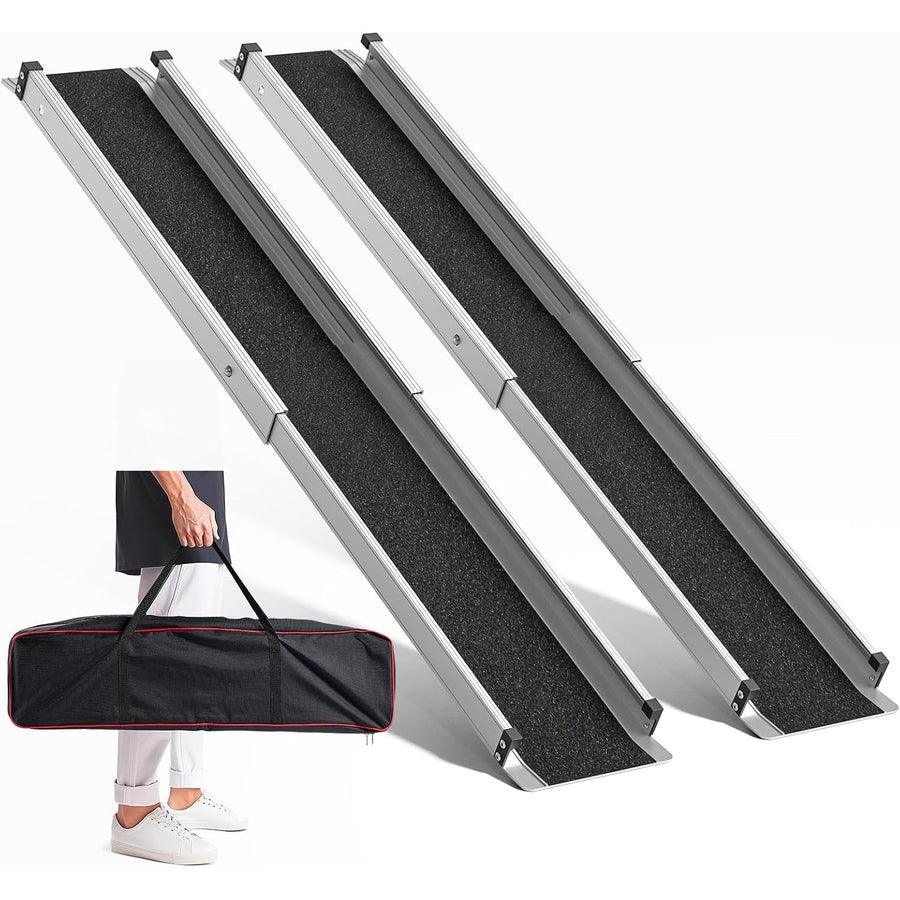 Telescopic Wheelchair Ramp 2.5FT 4FT Portable Mobility Ramp Steps Doorways Access