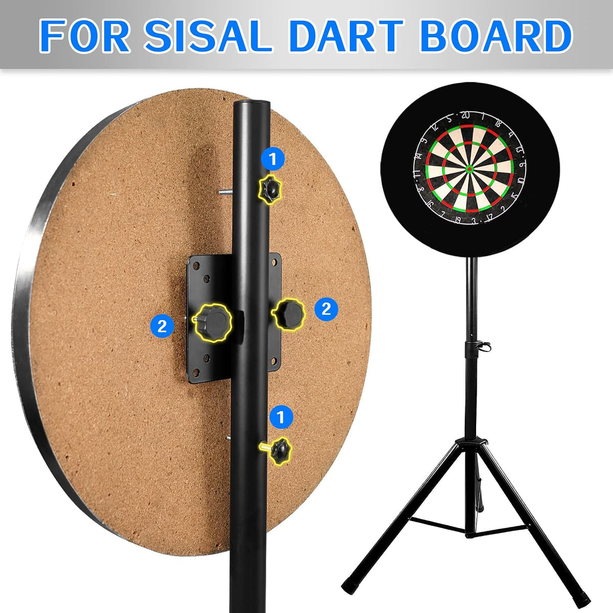 Dartboard Stand 3.7kg Heavy Duty Portable Dart Board Holder Tripod Turnart