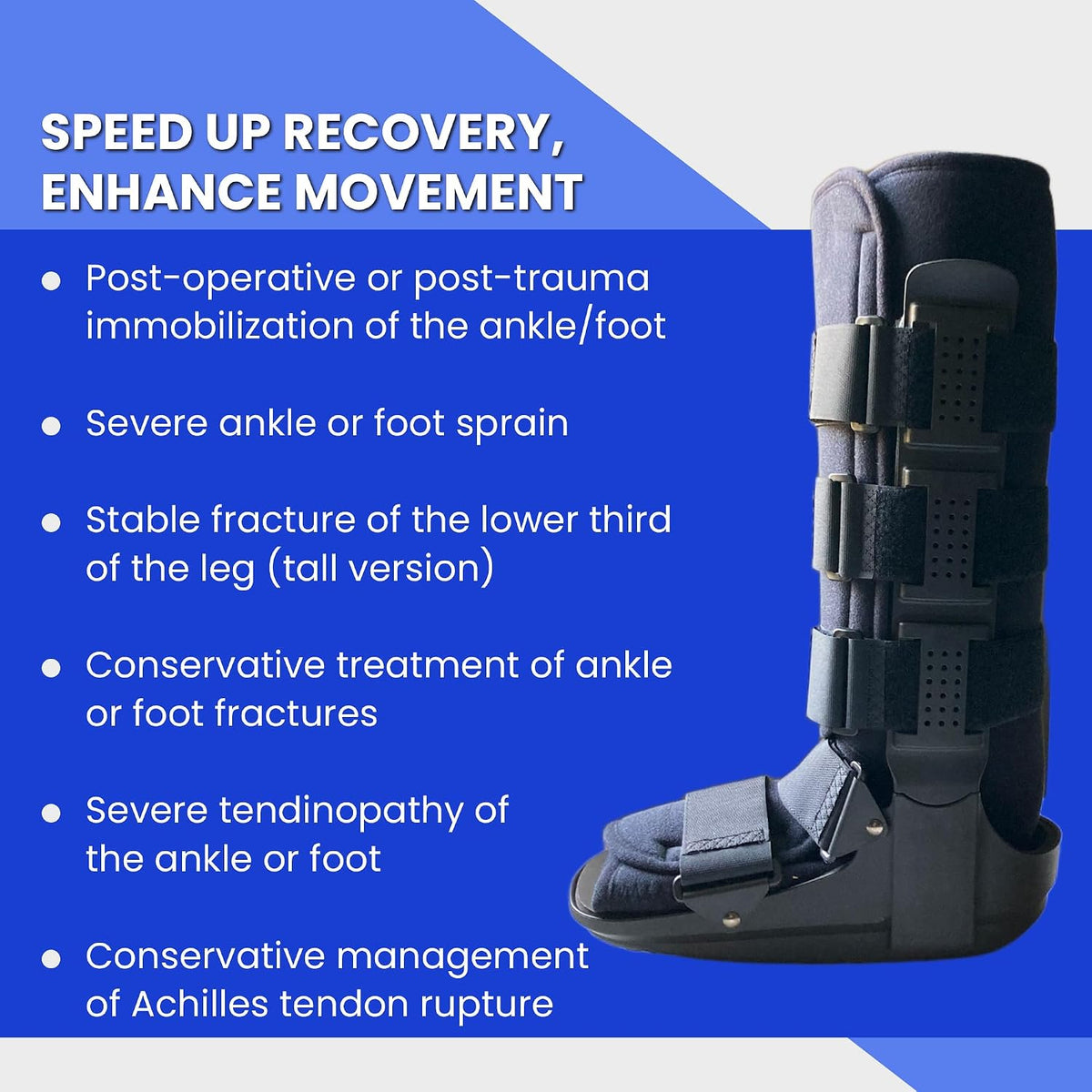 Walking Boot Tall Fracture Ankle Support Post Surgery Medium THUASNE Select Walker