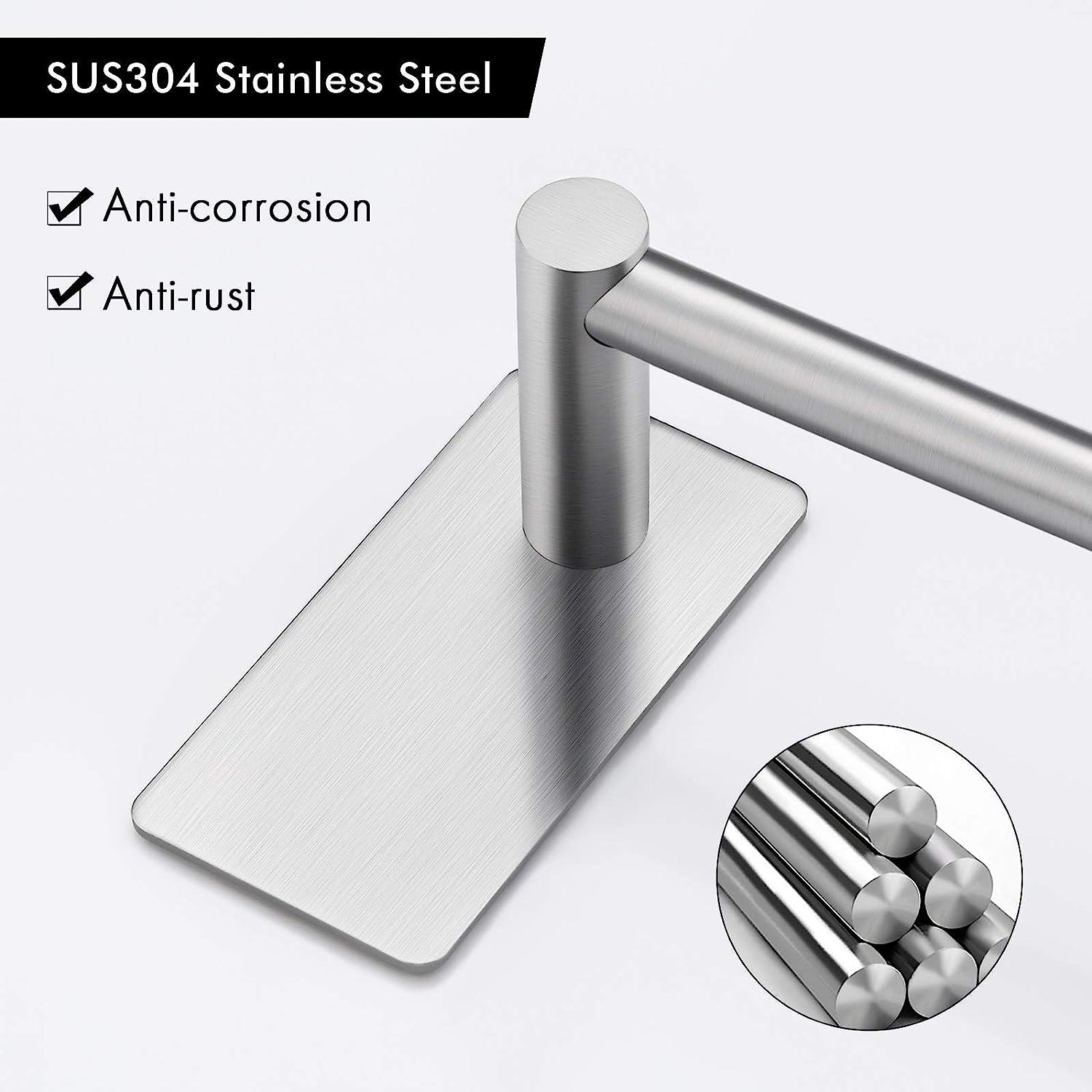 KES Towel Rail Wall Mounted Self Adhesive 66CM, Stainless Steel - Massive Discounts