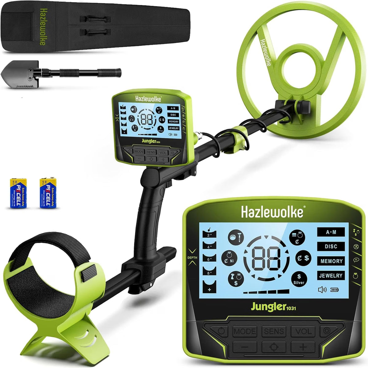 Metal Detector Adults 10 Inch Waterproof Coil LCD Pinpoint Gold Treasure Finder