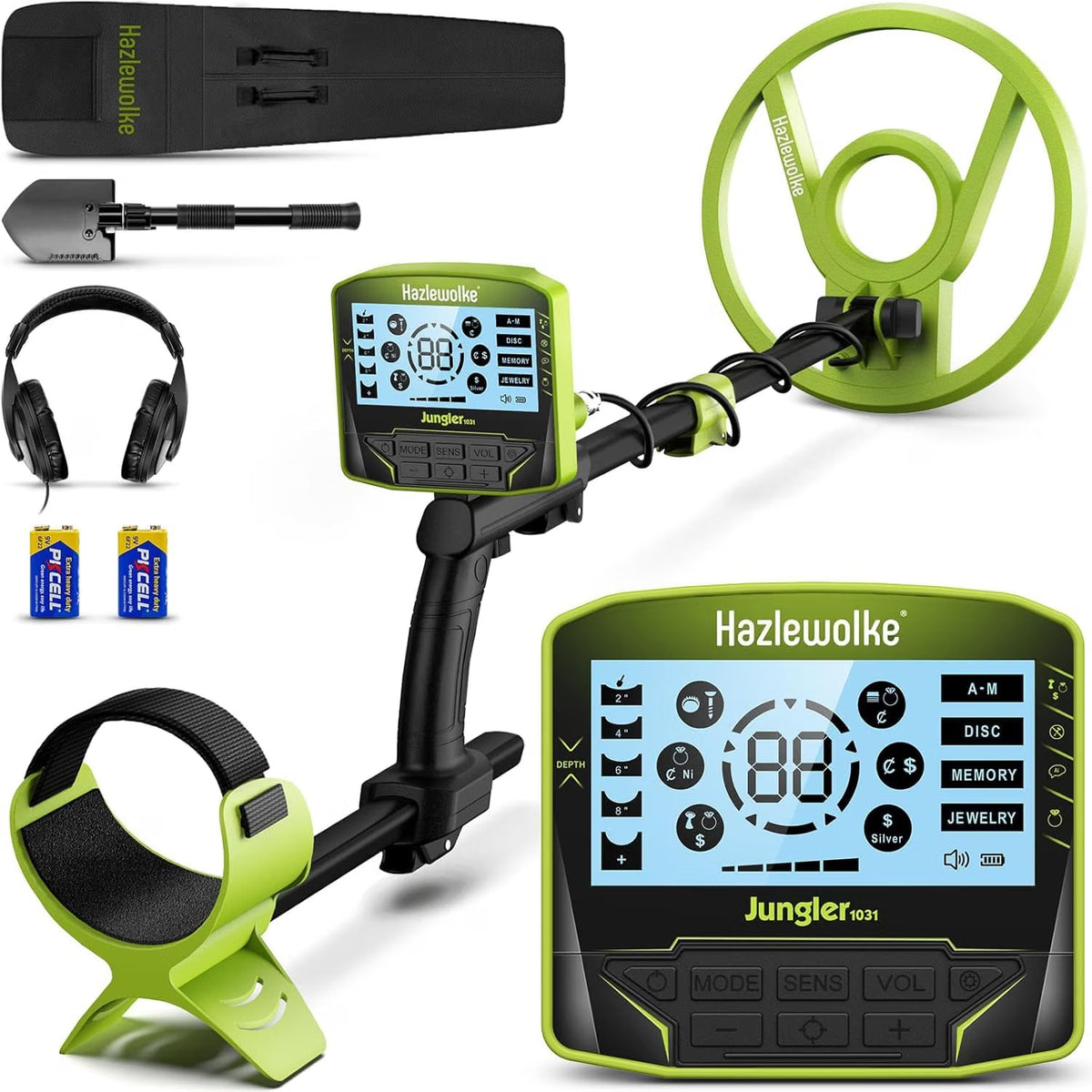 Metal Detector Adults 10 Inch Waterproof Coil LCD Pinpoint Gold Treasure Finder