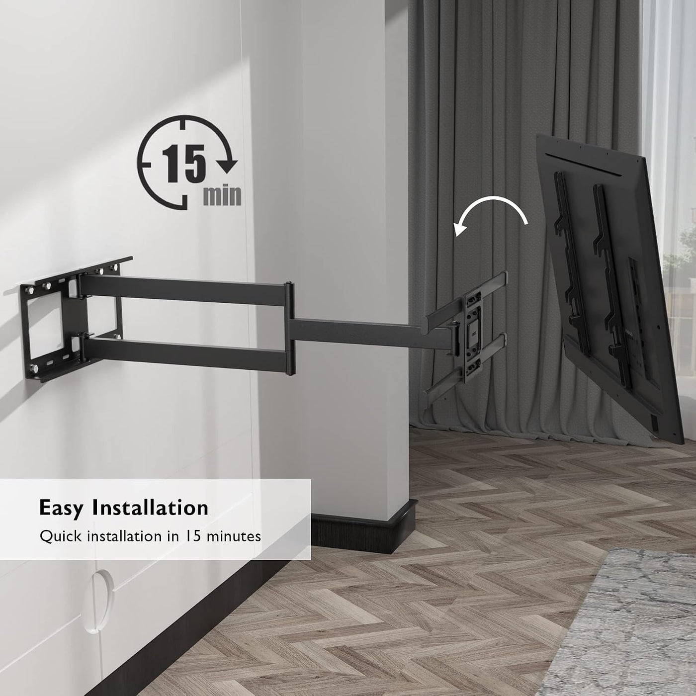 Long Reach TV Wall Bracket 32-75 Inch 1040mm Extension 60kg Full Motion BONTEC