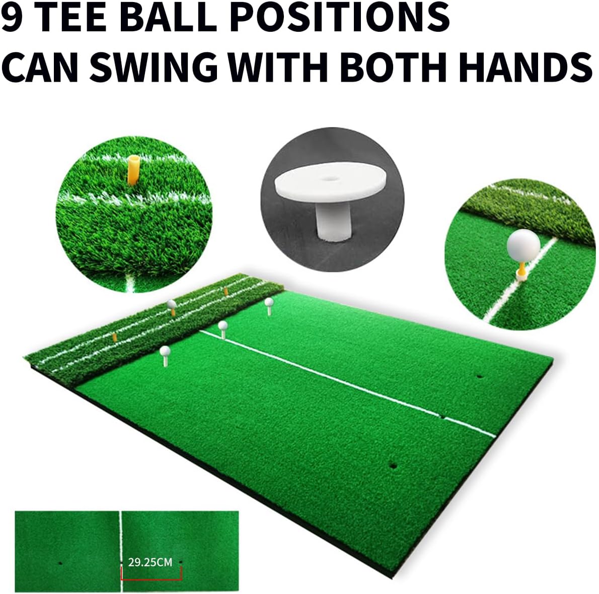 LaiEr Golf Training Hitting Mat, 3.7x5ft Thickening, Practice Indoor & Outdoor