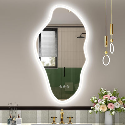 Irregular LED Bathroom Mirror 90 x 50cm Bluetooth Anti-Fog STARLEAD