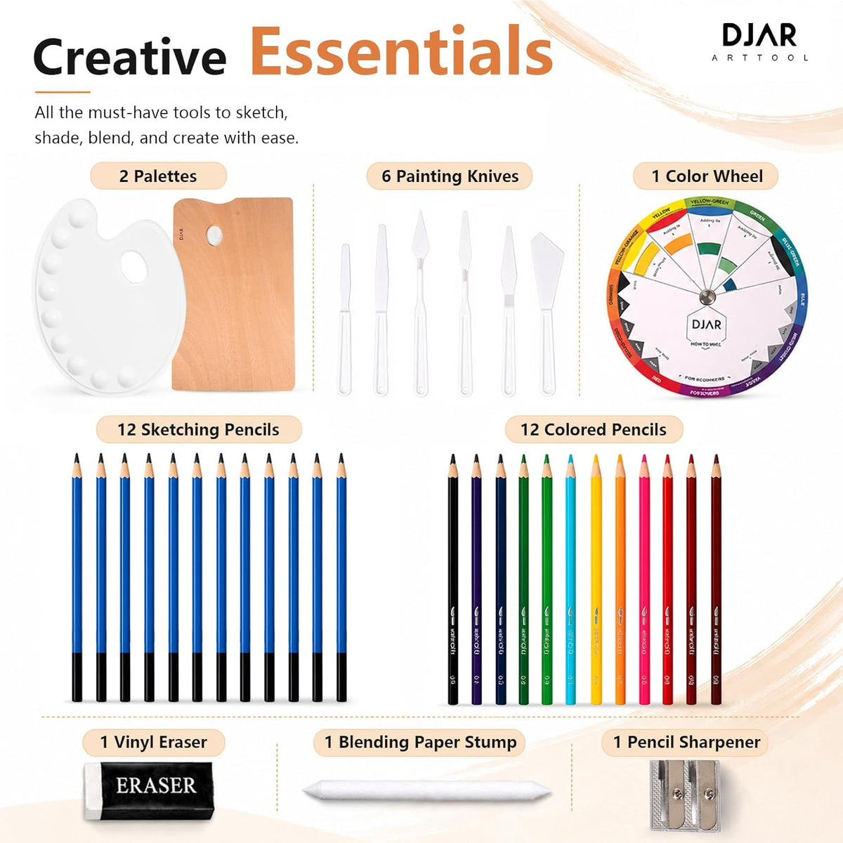 Art Painting Kit 169Pcs French Easel Acrylic Watercolour Oil Paint Set DJAR