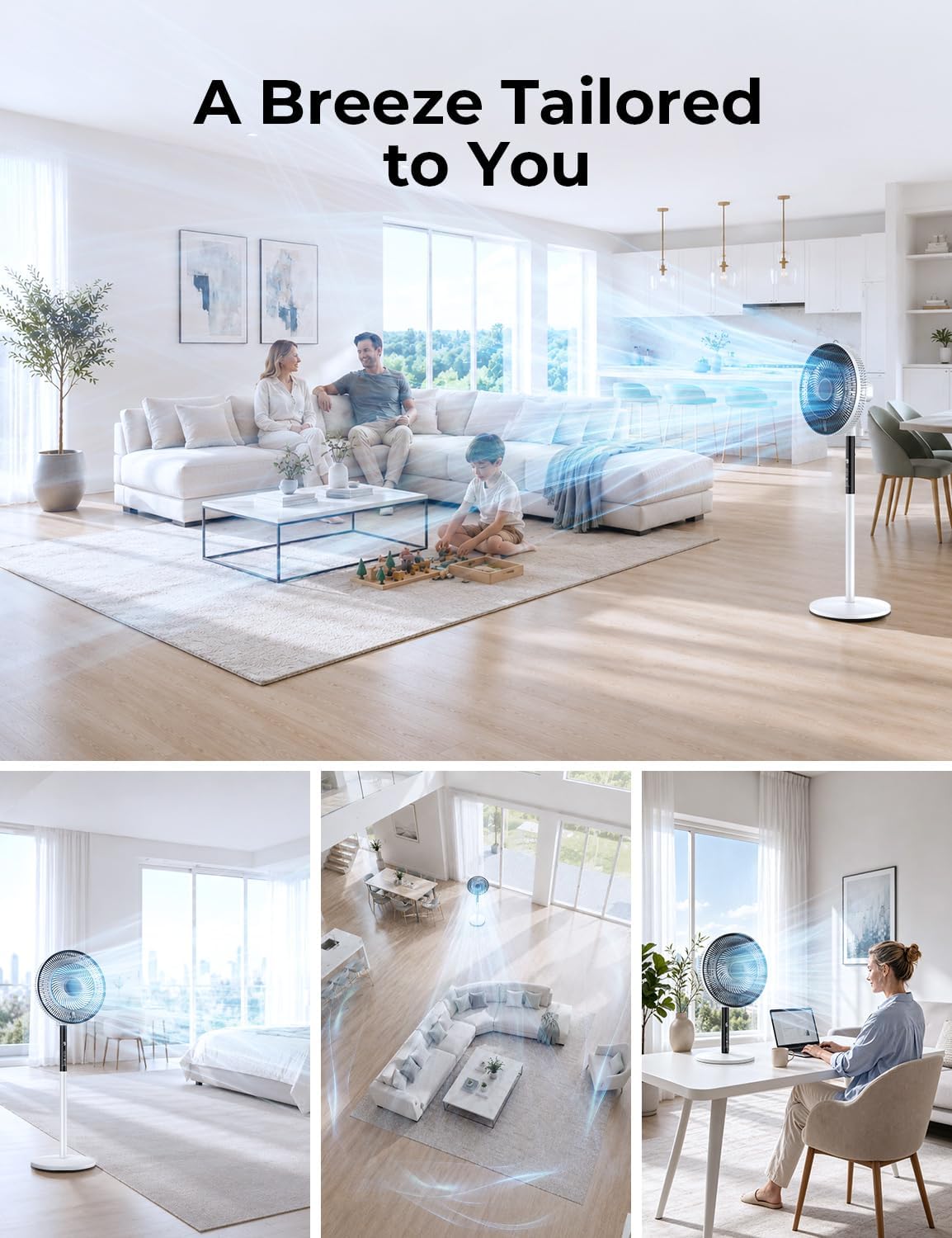 Pedestal Fan 16 Inch 9 Speed Remote 90° Oscillation Timer Adjustable Height Home