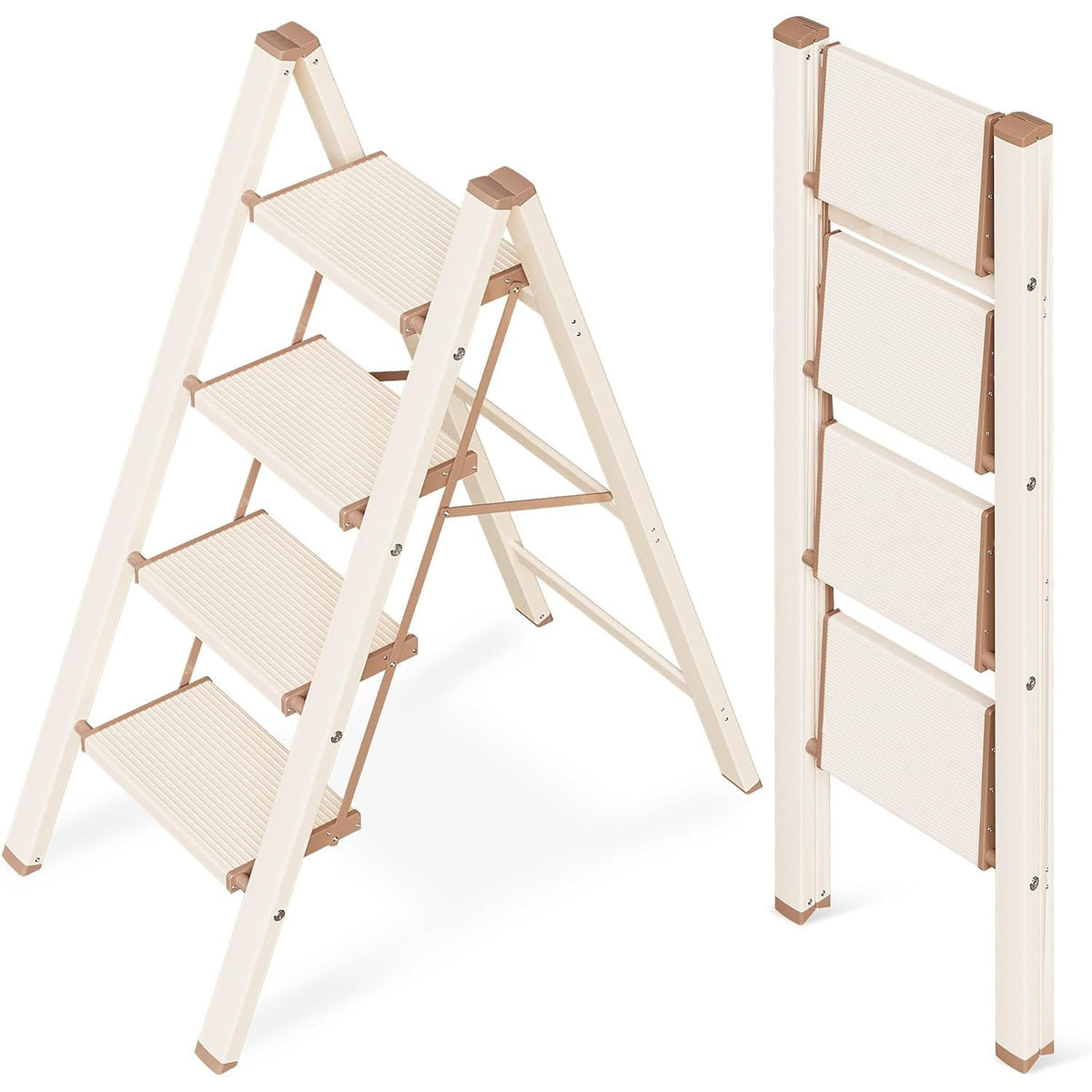 4 Step Ladder Foldable Step Stool Anti Slip Wide Pedal Home Kitchen Utility Steps