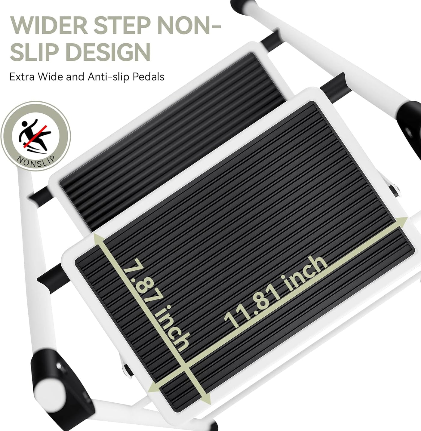 Step Ladder 4 Step Folding Ladder Wide Pedal Handrail Non Slip Red KINGRACK