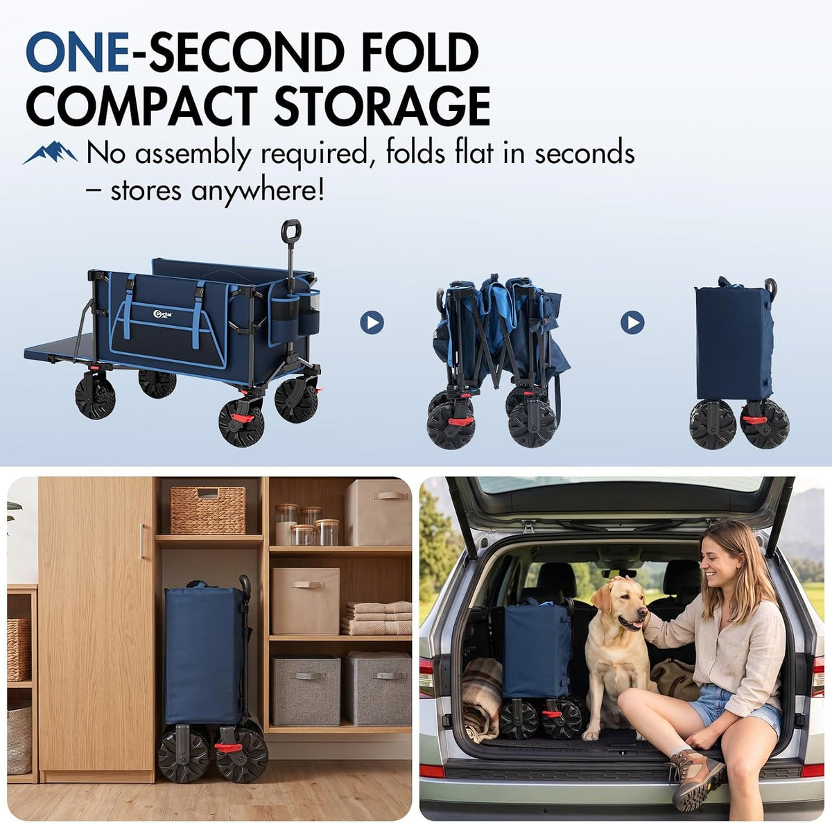 Beach Trolley 400L Heavy Duty All Terrain Wheels Foldable Wagon Portal Sand Cart