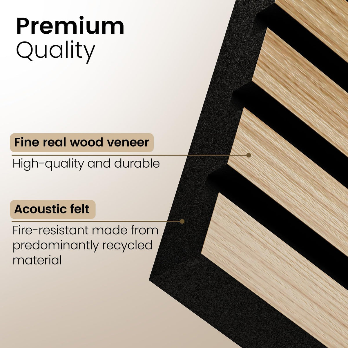 Acoustic Wall Panels 2 Pack Walnut Wood Veneer Self Adhesive NRC 0.75 3D Decor