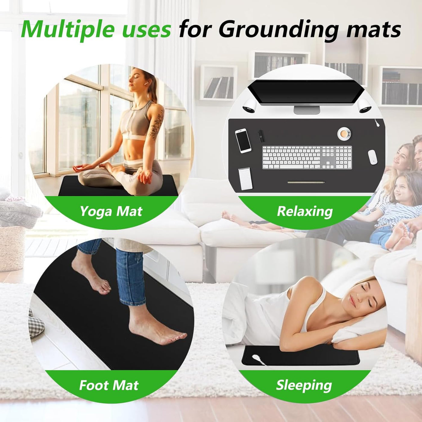 Grounding Mat 50x120cm Earth Sheet for Better Sleep, Anxiety, Pain, Inflammation