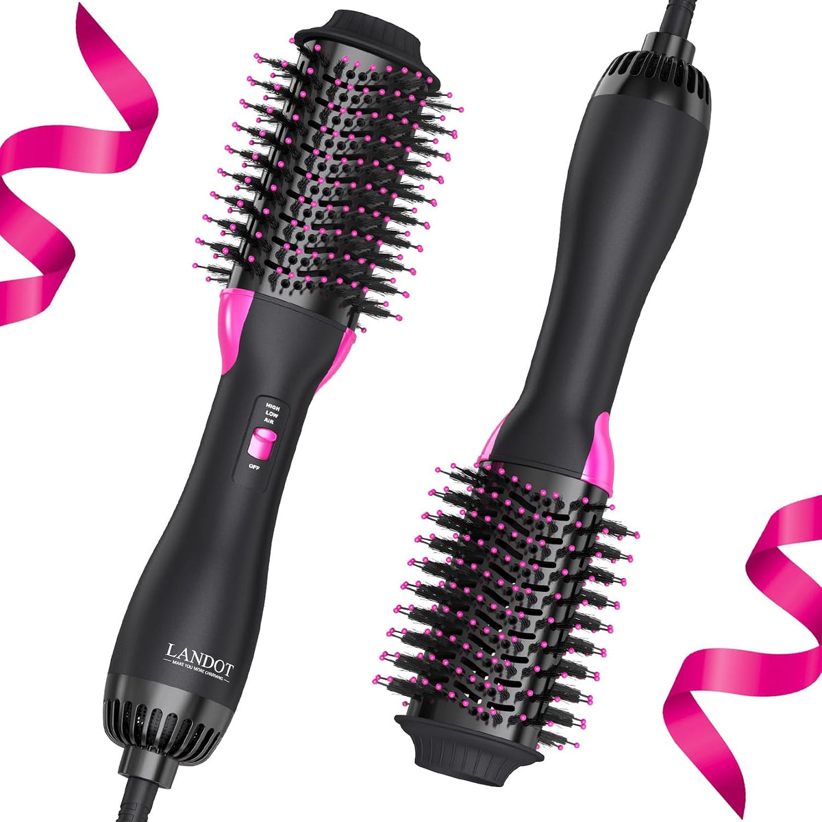Hair Dryer Brush One Step Ionic Hot Air Styler Volumizer Blow Dry Styling Brush
