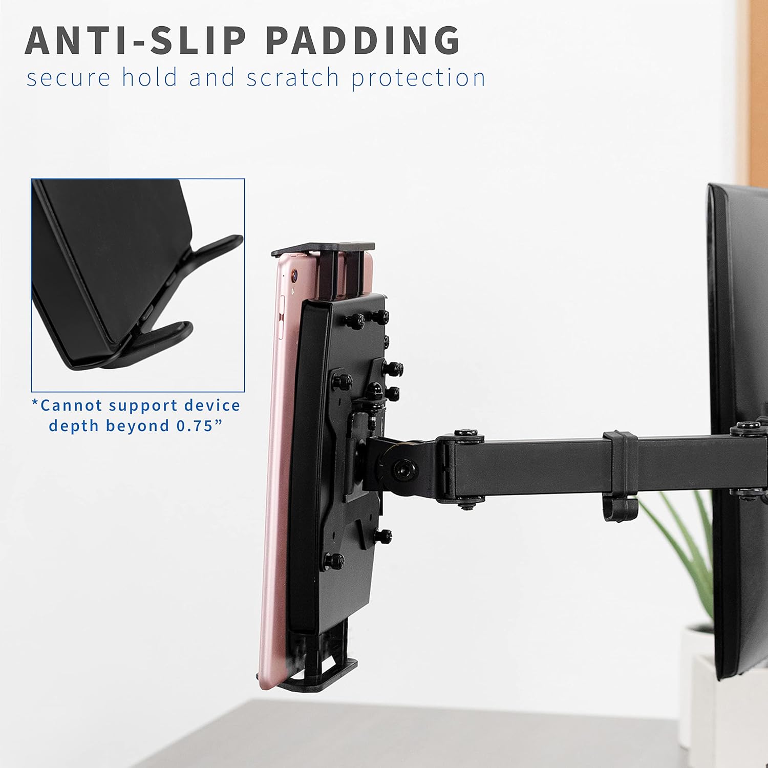 VESA Mount Adapter Tablet Laptop 15.6 Inch Portable Monitor VIVO Black
