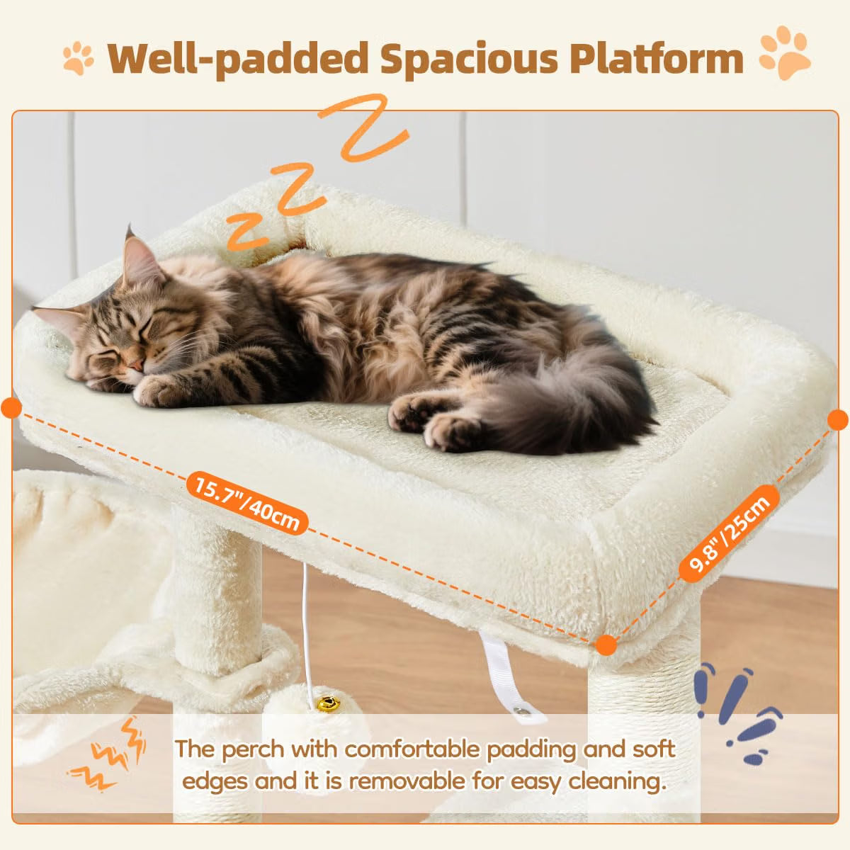 Cat Tree 98cm Small Cat Tower Scratching Climbing Activity Centre Taoqimiao Indoor