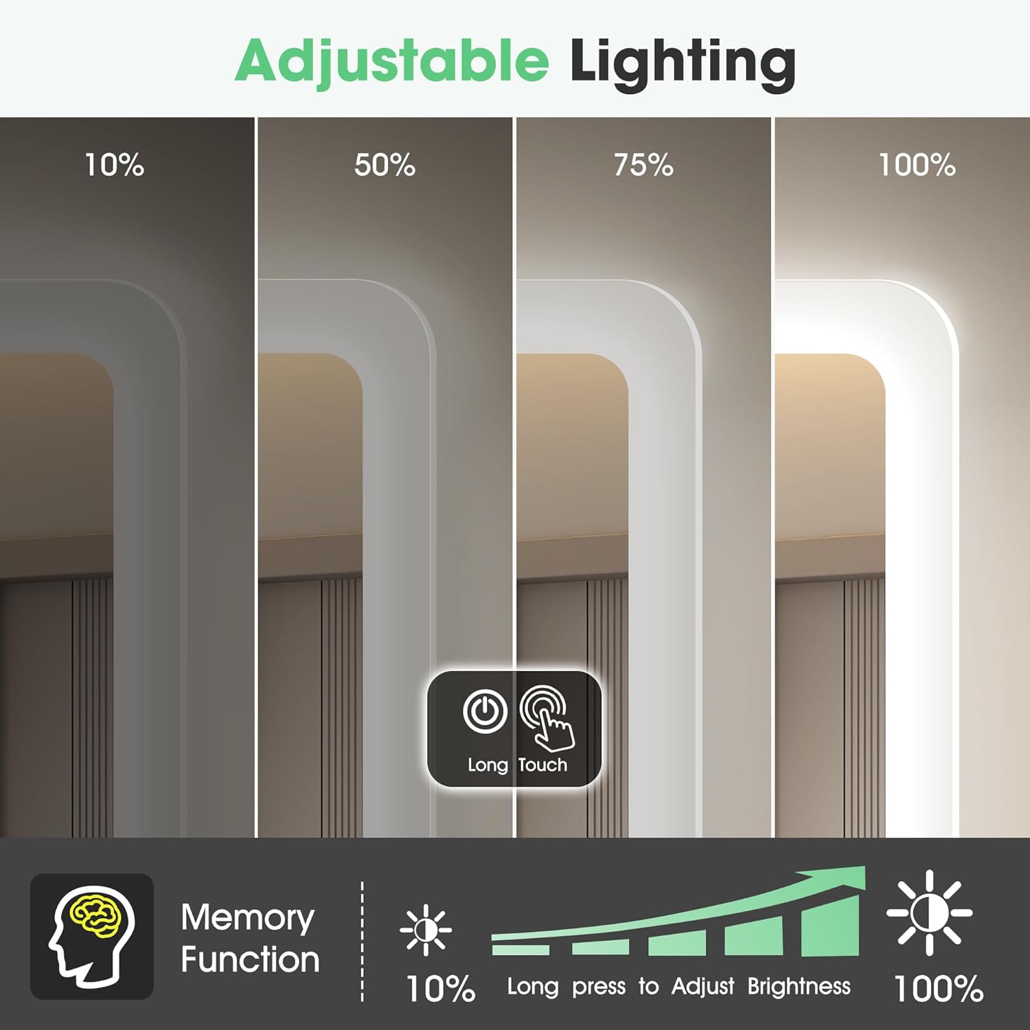 Bluetooth Bathroom LED Mirror 500x700 Anti Fog Dimmable S'bagno