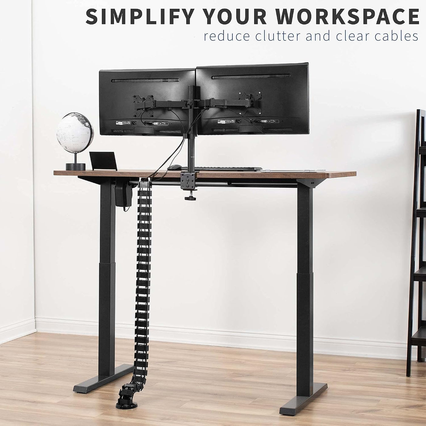 Cable Management Kit Adjustable Desk Vertebrae Wire Organizer VIVO