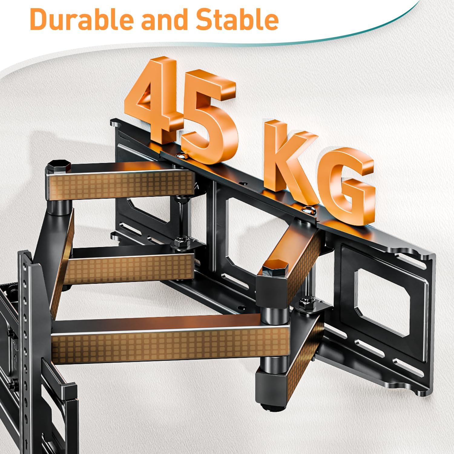 Full Motion TV Bracket 26-70 Inch Swivel VESA 400x400mm 45kg Tilt Mount ELIVED