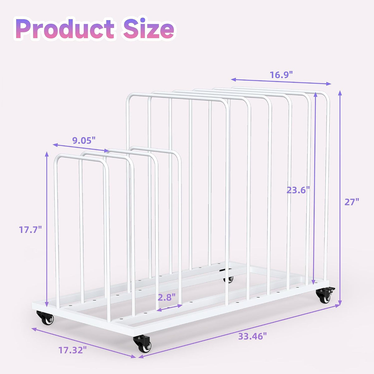 Art Drying Rack Adjustable Canvas Storage Display with Wheels lesolar Classroom