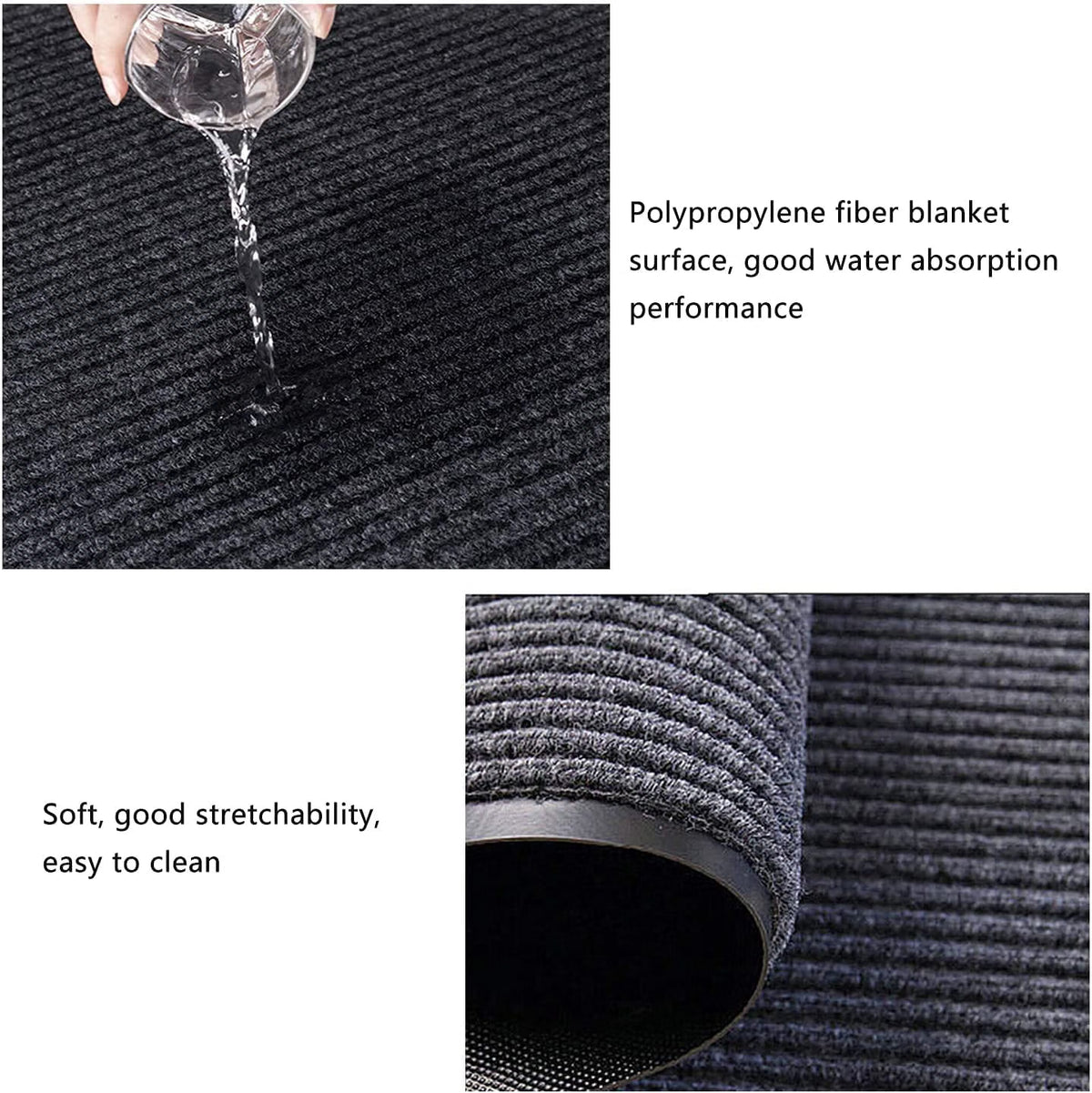 Commercial Entrance Mat 90x500cm Heavy Duty Grey Indoor Floor Runner petour Carpet