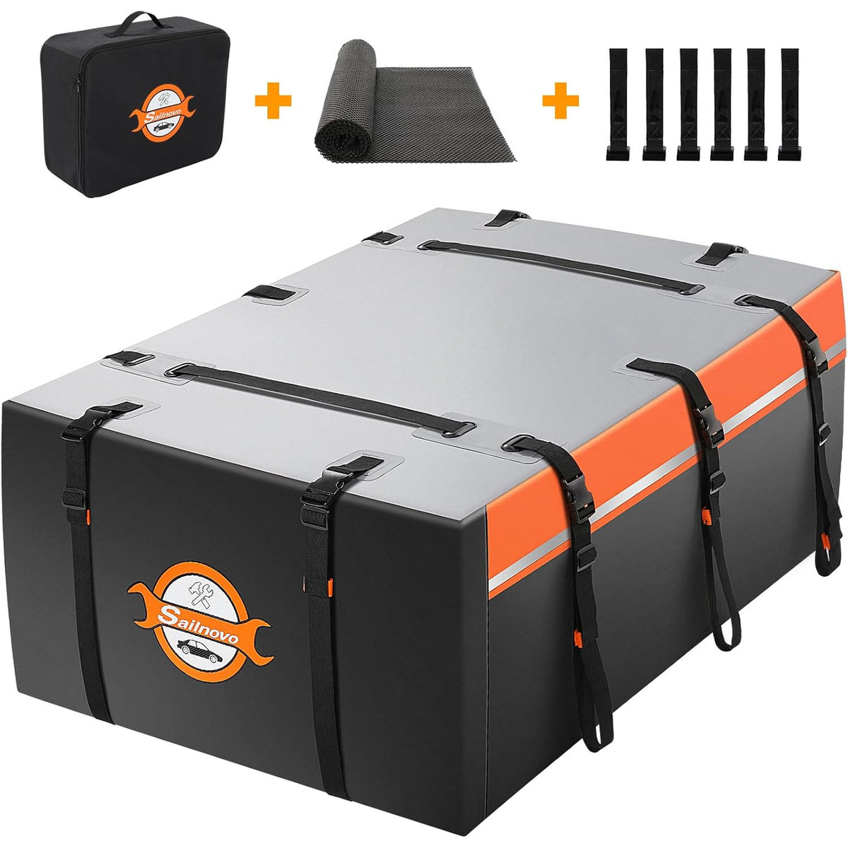 Car Roof Bag 555L Waterproof Foldable Soft Roof Box Cargo Carrier Sailnovo Travel
