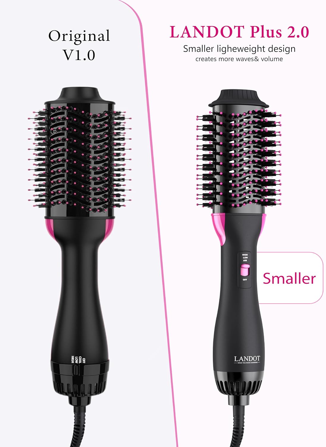 Hair Dryer Brush One Step Ionic Hot Air Styler Volumizer Blow Dry Styling Brush