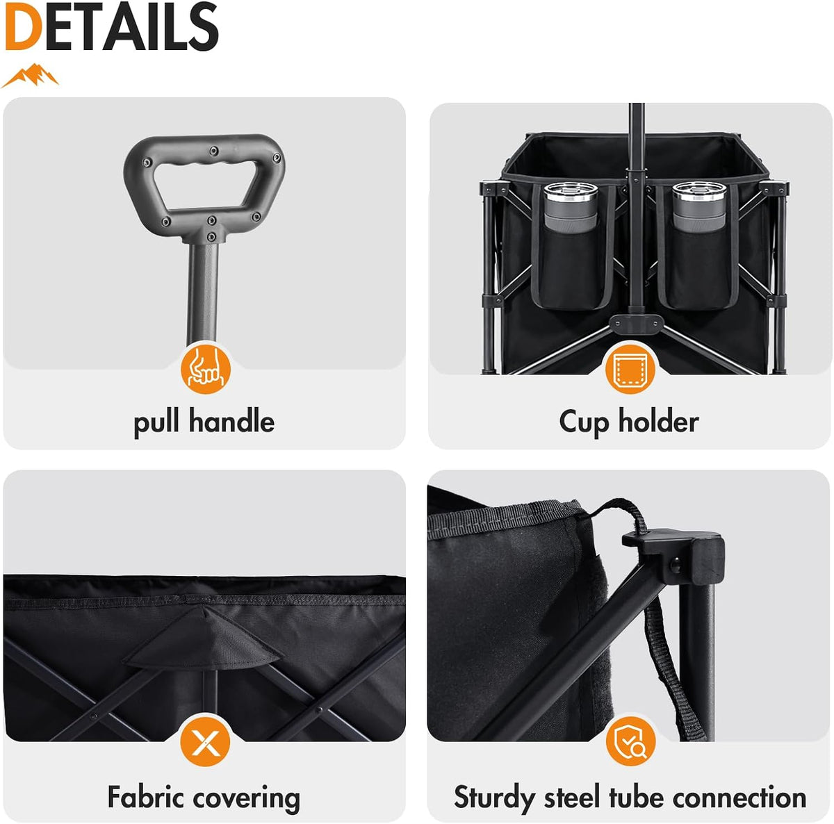 Festival Trolley 300L Heavy Duty Folding Beach Camping Wagon Portal Ultra-Fold