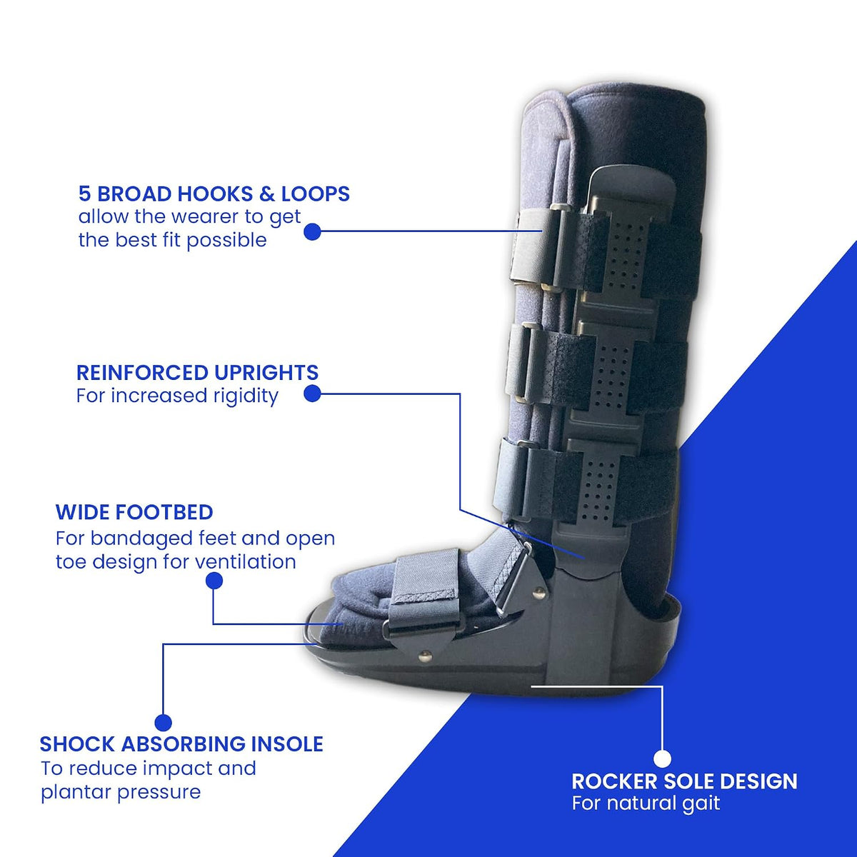 Walking Boot Tall Fracture Ankle Support Post Surgery Medium THUASNE Select Walker