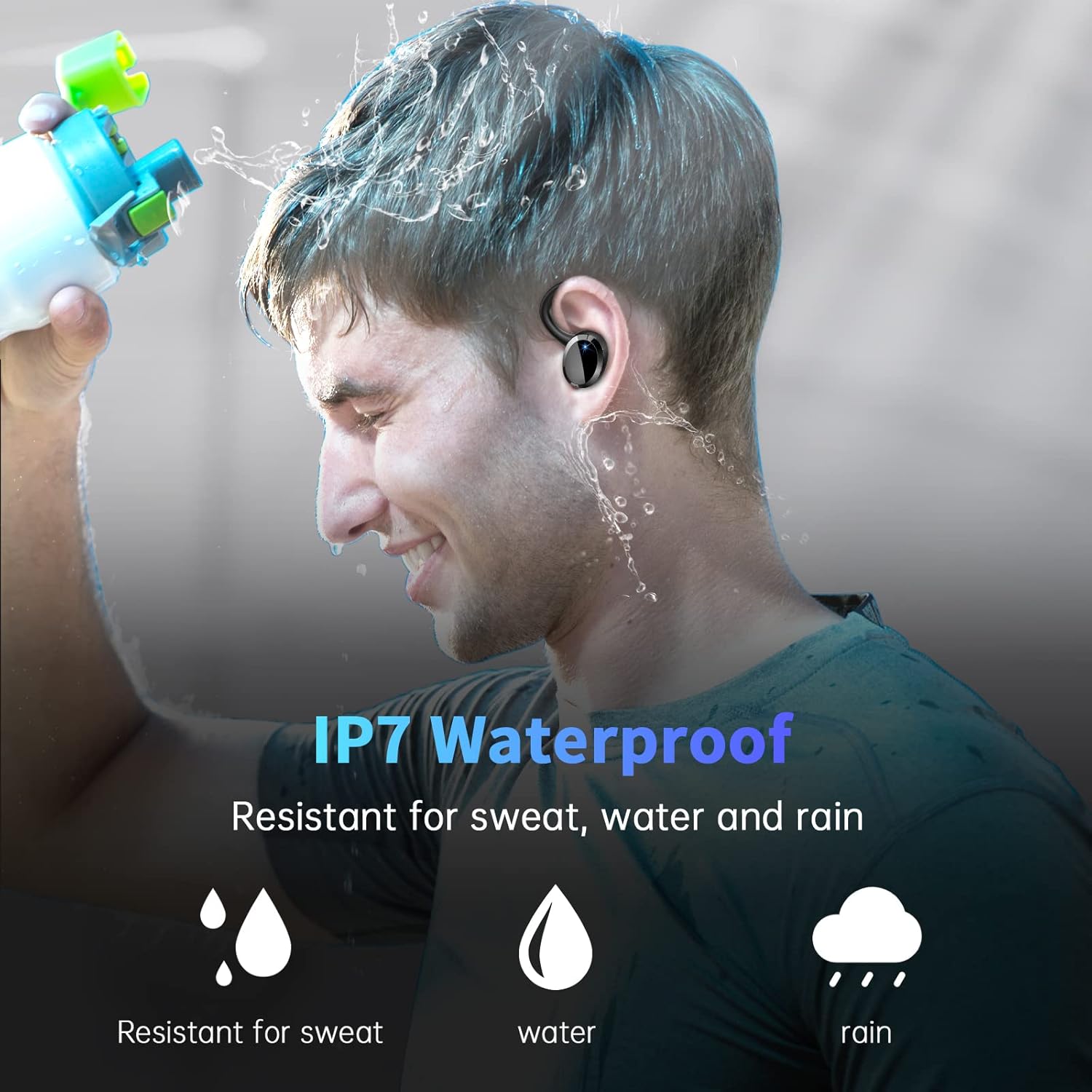 Wireless Earbuds Bluetooth Headphones Sport Noise Cancelling Rulefiss Q38